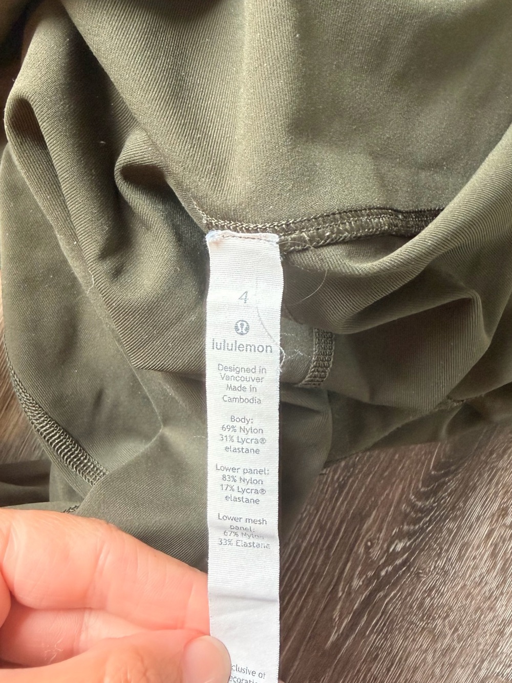 lululemon athletica Olive Green Athletic cropped leggings - Picture 4 of 5